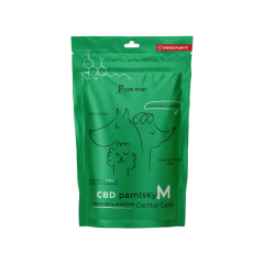 Doplněk výživy pro psy, CBD Pamlsky Dental Care M, 100 g